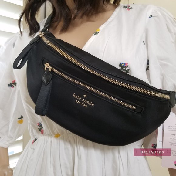 BEAUTIFUL GIFT NYLON CHELSEA LITTLE STAR BLACK KATE SPADE BELT FANNY WAIST BAG main image 6